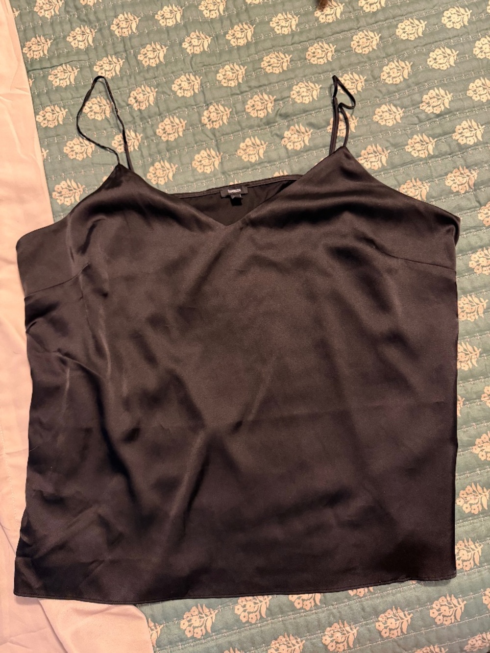 Express black satin V-neck cami